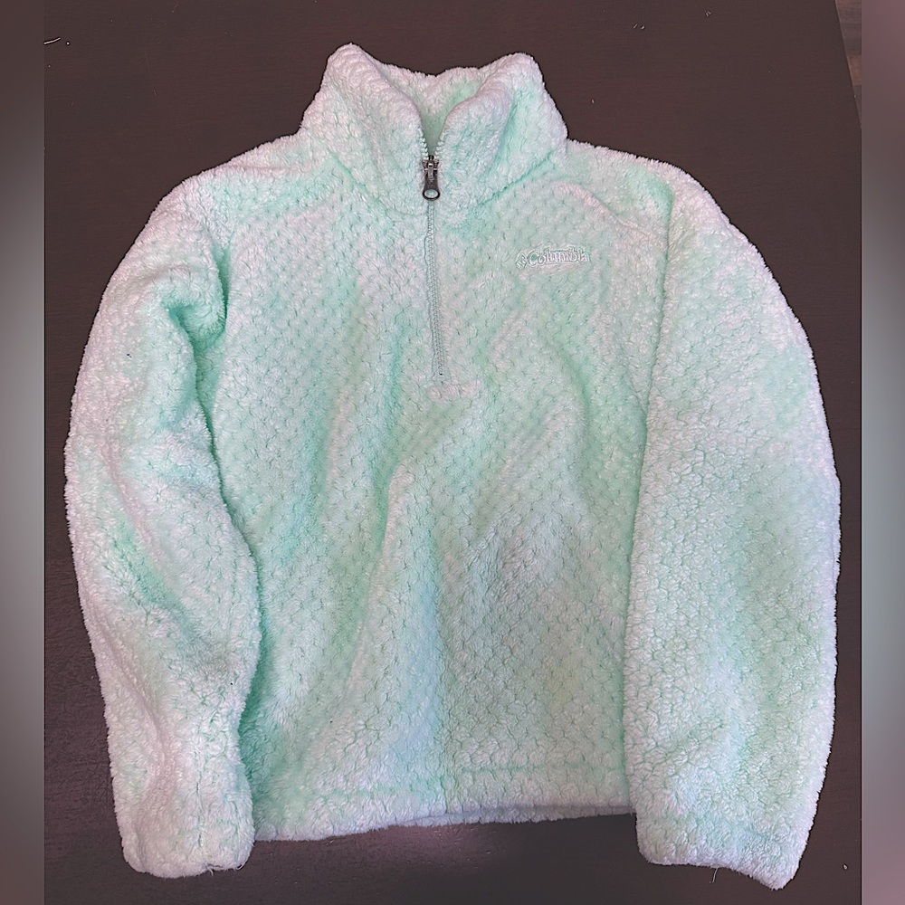 Columbia Fleece Sweatshirt with Quarter-Zip and High Collar